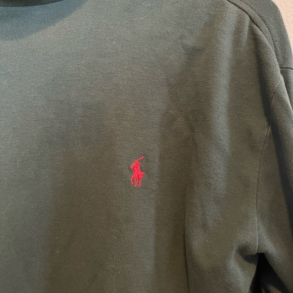 90’s Ralph Lauren Polo Sport Olive Green Shirt 100% cotton L - Picture 4 of 5